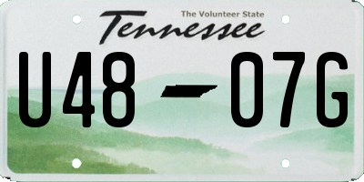 TN license plate U4807G