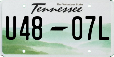 TN license plate U4807L