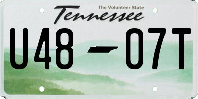 TN license plate U4807T