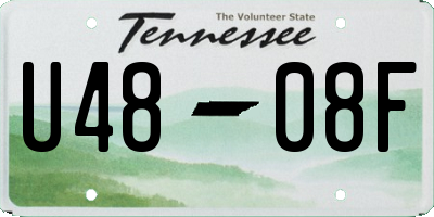 TN license plate U4808F