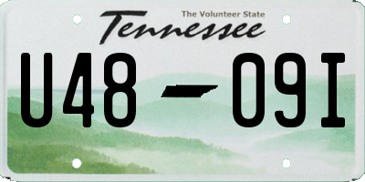 TN license plate U4809I