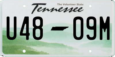 TN license plate U4809M