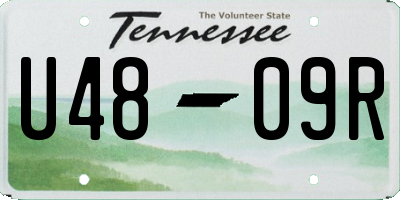 TN license plate U4809R