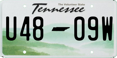 TN license plate U4809W