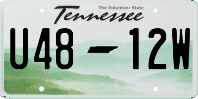 TN license plate U4812W