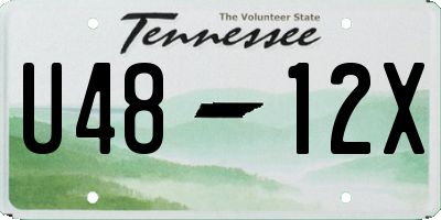 TN license plate U4812X