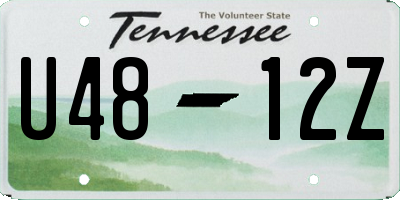 TN license plate U4812Z