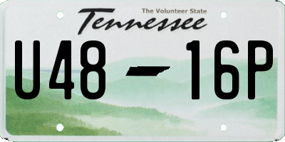 TN license plate U4816P