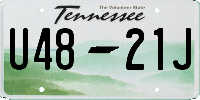 TN license plate U4821J