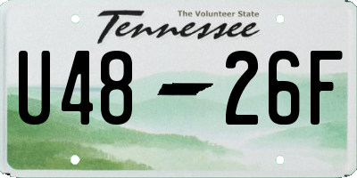 TN license plate U4826F