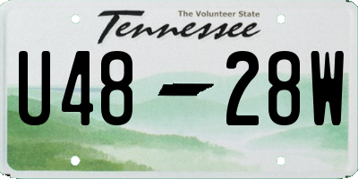 TN license plate U4828W