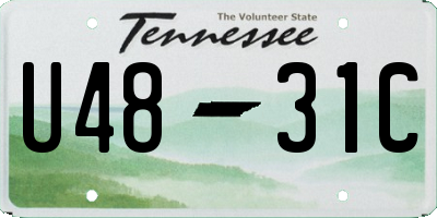 TN license plate U4831C
