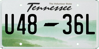 TN license plate U4836L