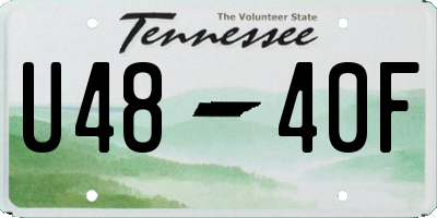 TN license plate U4840F