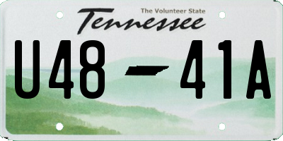 TN license plate U4841A