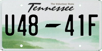 TN license plate U4841F