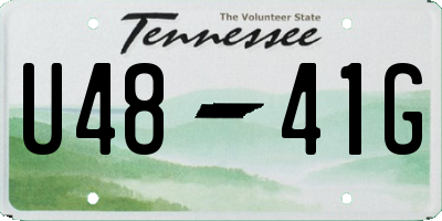 TN license plate U4841G