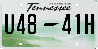 TN license plate U4841H