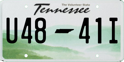 TN license plate U4841I