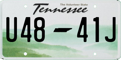 TN license plate U4841J