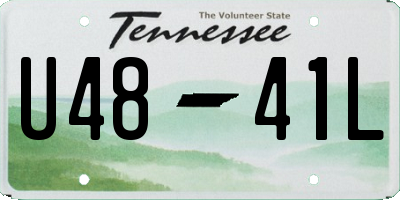 TN license plate U4841L