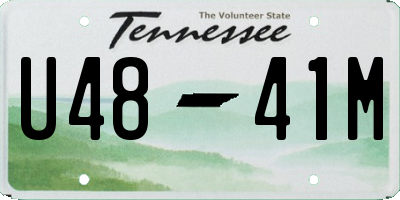TN license plate U4841M