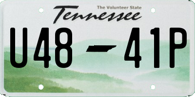 TN license plate U4841P