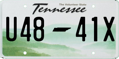TN license plate U4841X