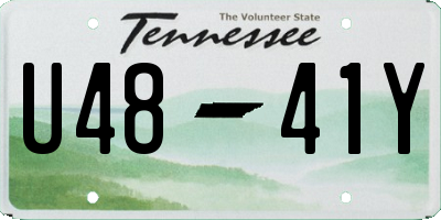 TN license plate U4841Y