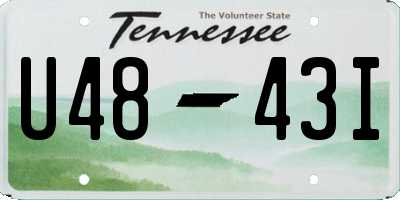 TN license plate U4843I