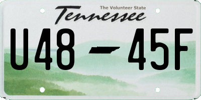 TN license plate U4845F