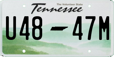 TN license plate U4847M