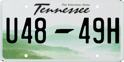 TN license plate U4849H