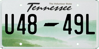 TN license plate U4849L
