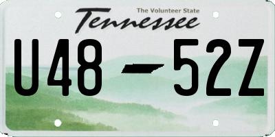 TN license plate U4852Z