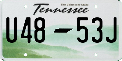 TN license plate U4853J