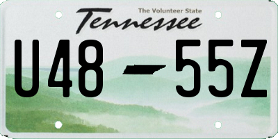 TN license plate U4855Z
