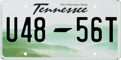 TN license plate U4856T
