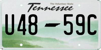 TN license plate U4859C