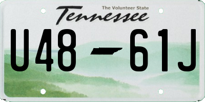 TN license plate U4861J