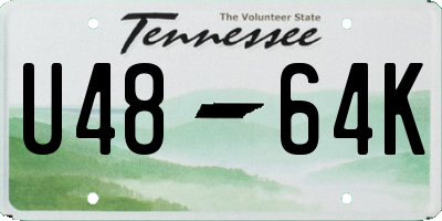 TN license plate U4864K