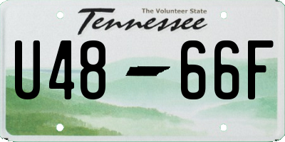 TN license plate U4866F