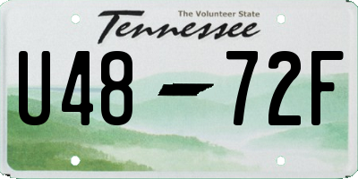 TN license plate U4872F