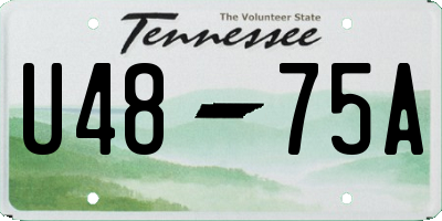 TN license plate U4875A
