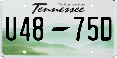 TN license plate U4875D
