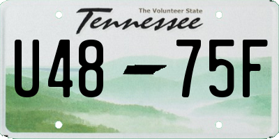 TN license plate U4875F