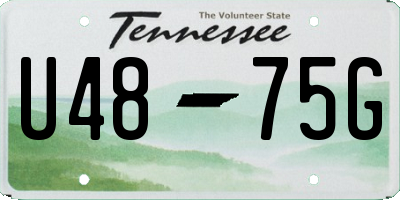 TN license plate U4875G
