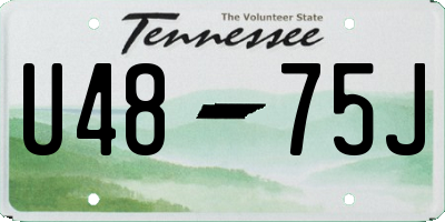 TN license plate U4875J