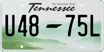 TN license plate U4875L