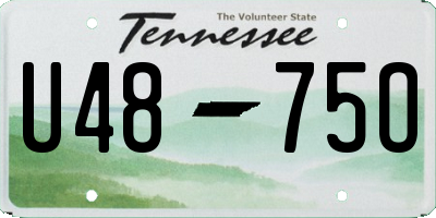 TN license plate U4875O